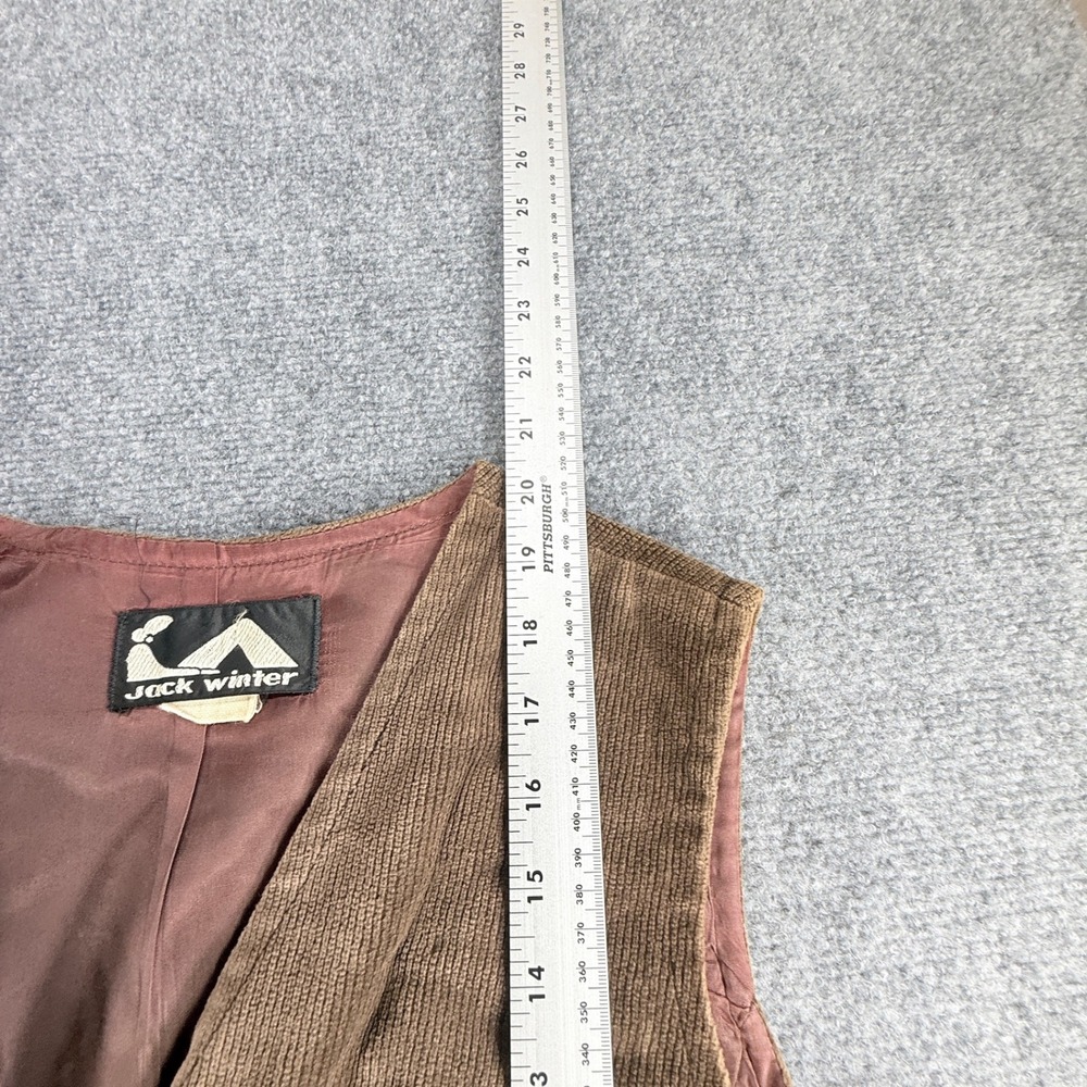 Vintage Jack Winter Corduroy Two Piece Vest and Wide Leg Pants Set Camel Brown - Picture 5 of 9